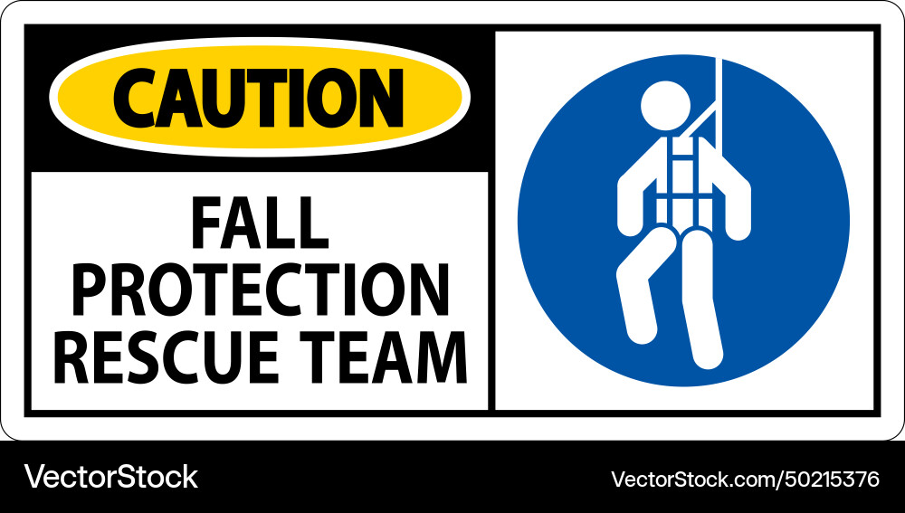 Hard hat decals caution fall protection rescue Vector Image