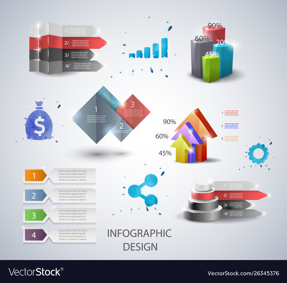 Set design elements for infographic