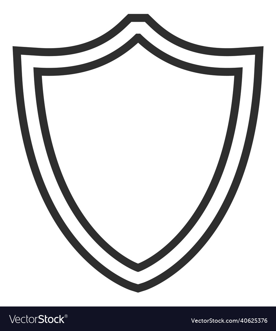 Shield icon protection symbol security emblem Vector Image