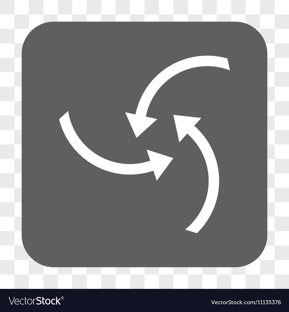 Swirl arrows rounded square button