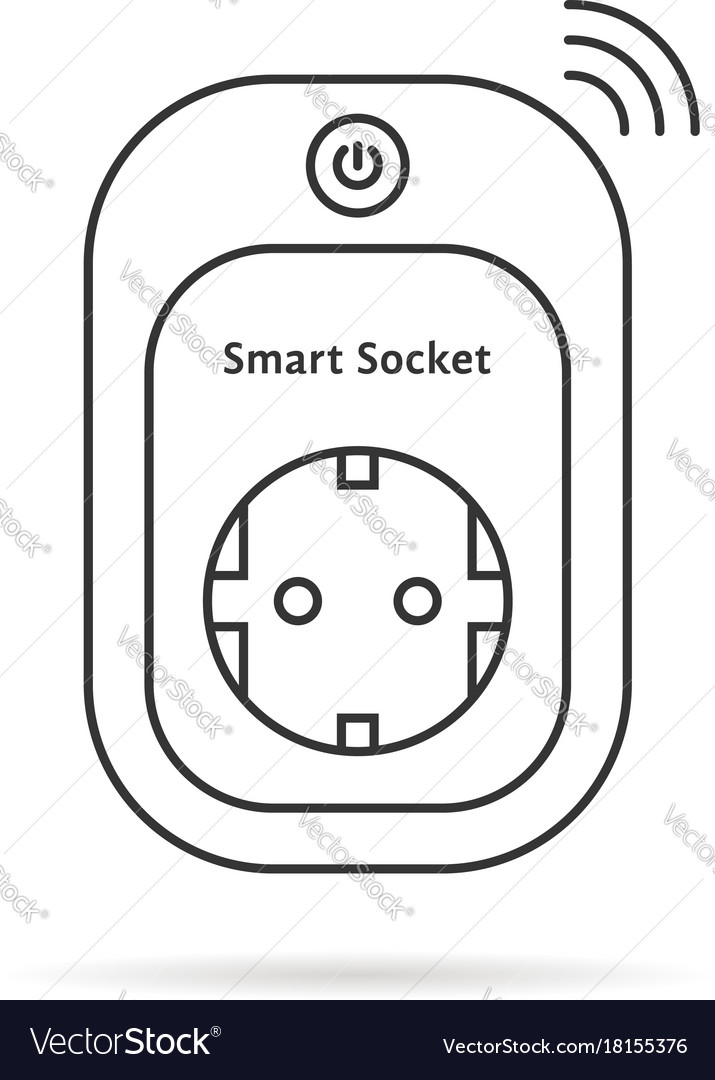 Thin line smart power socket