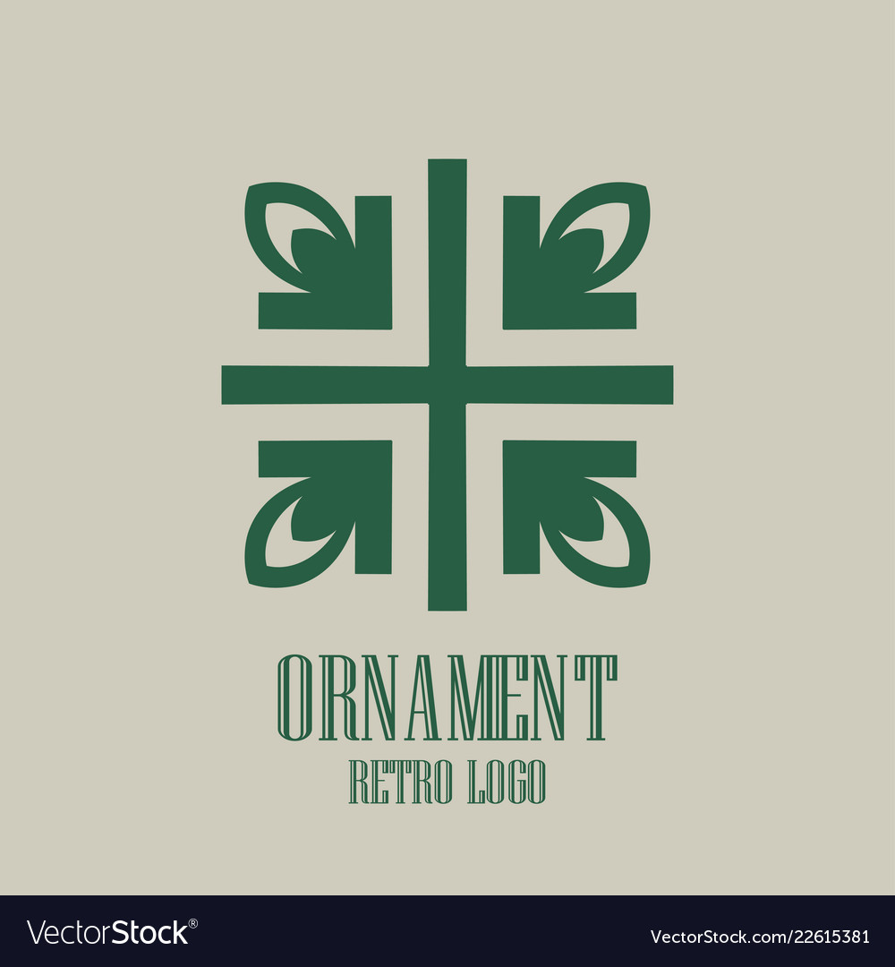 Art deco vintage logo vector image Art deco vintage logo