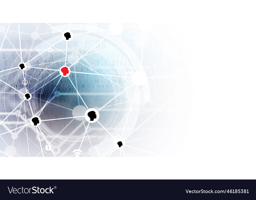 Artificial intelligence technology web background vector image Artificial intelligence technology web background