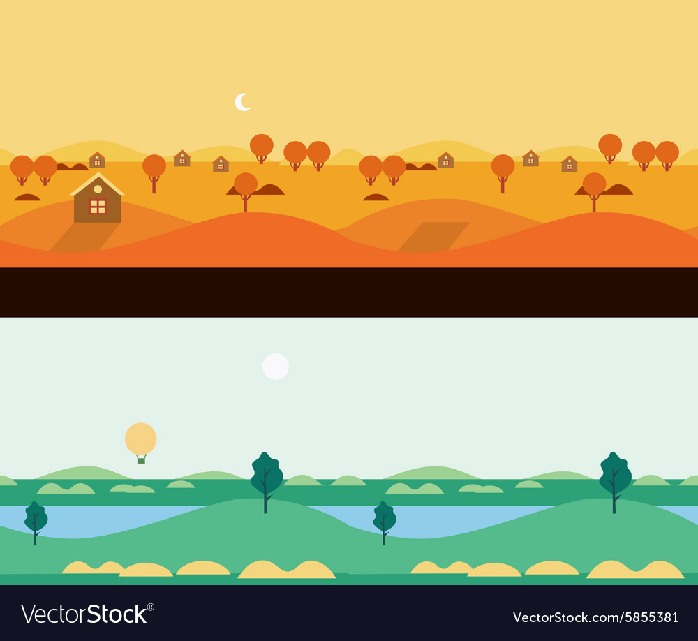 Background seamless scenery seasons and landscapes