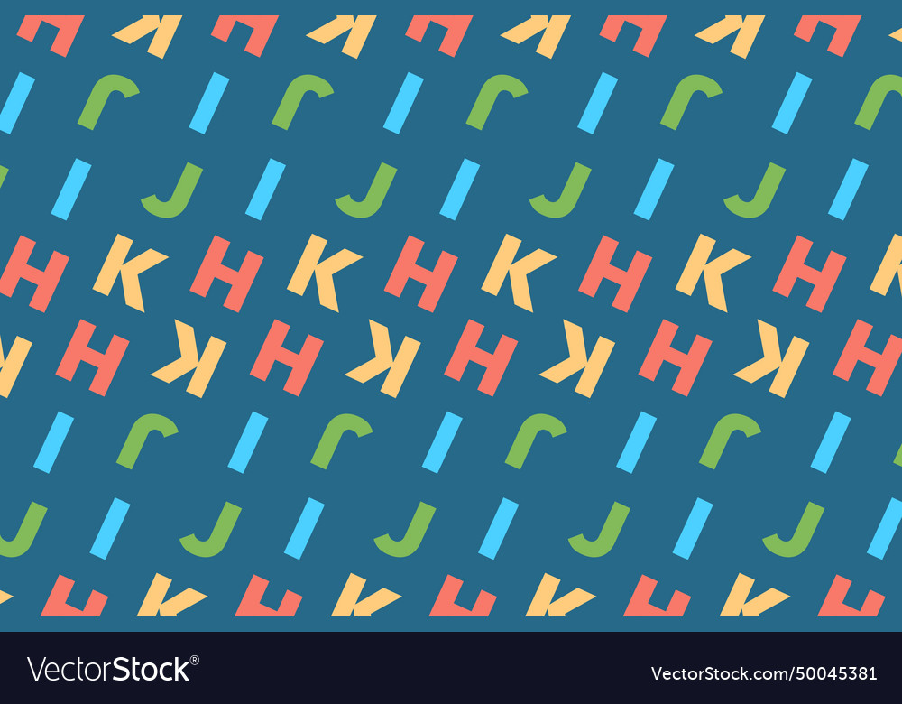 Blue colorful object pattern vector image Blue colorful object pattern