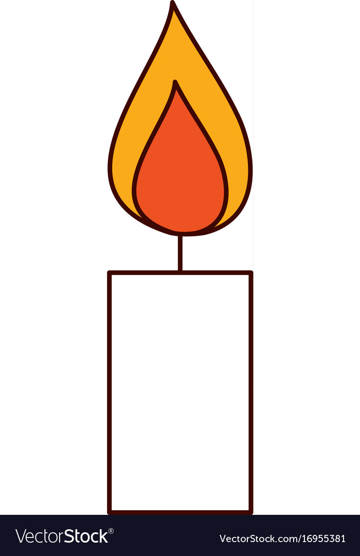 Candle on isolated icon