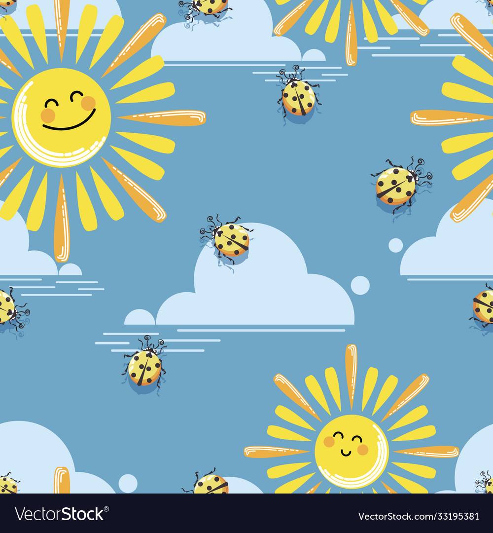 Funny suns pattern baby background sun