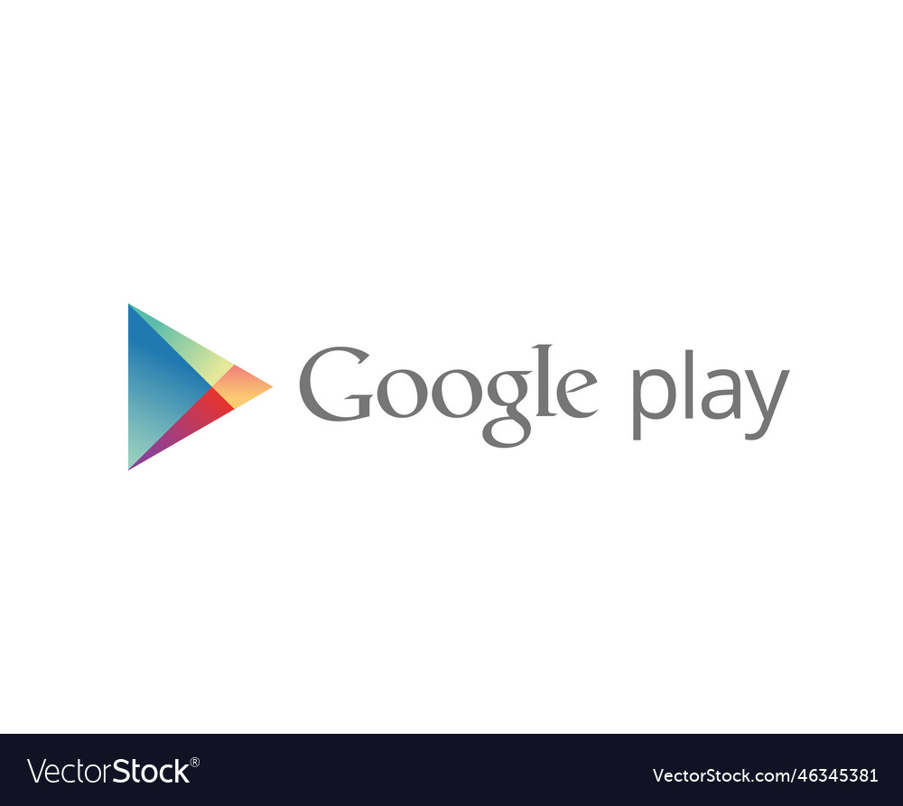 Google play software mobile symbol logo with name