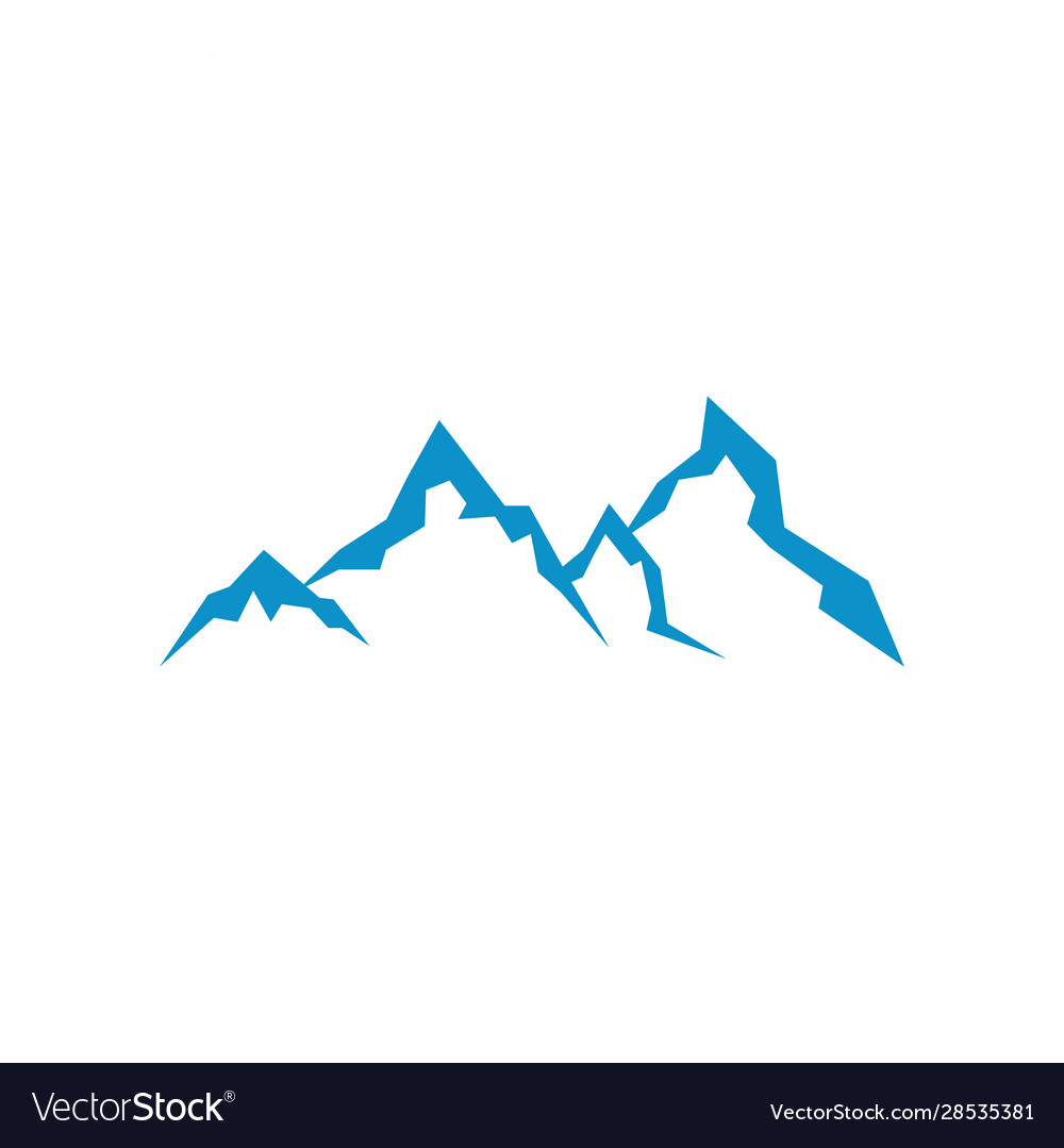 Ice mountain icon design template isolated Vector Image