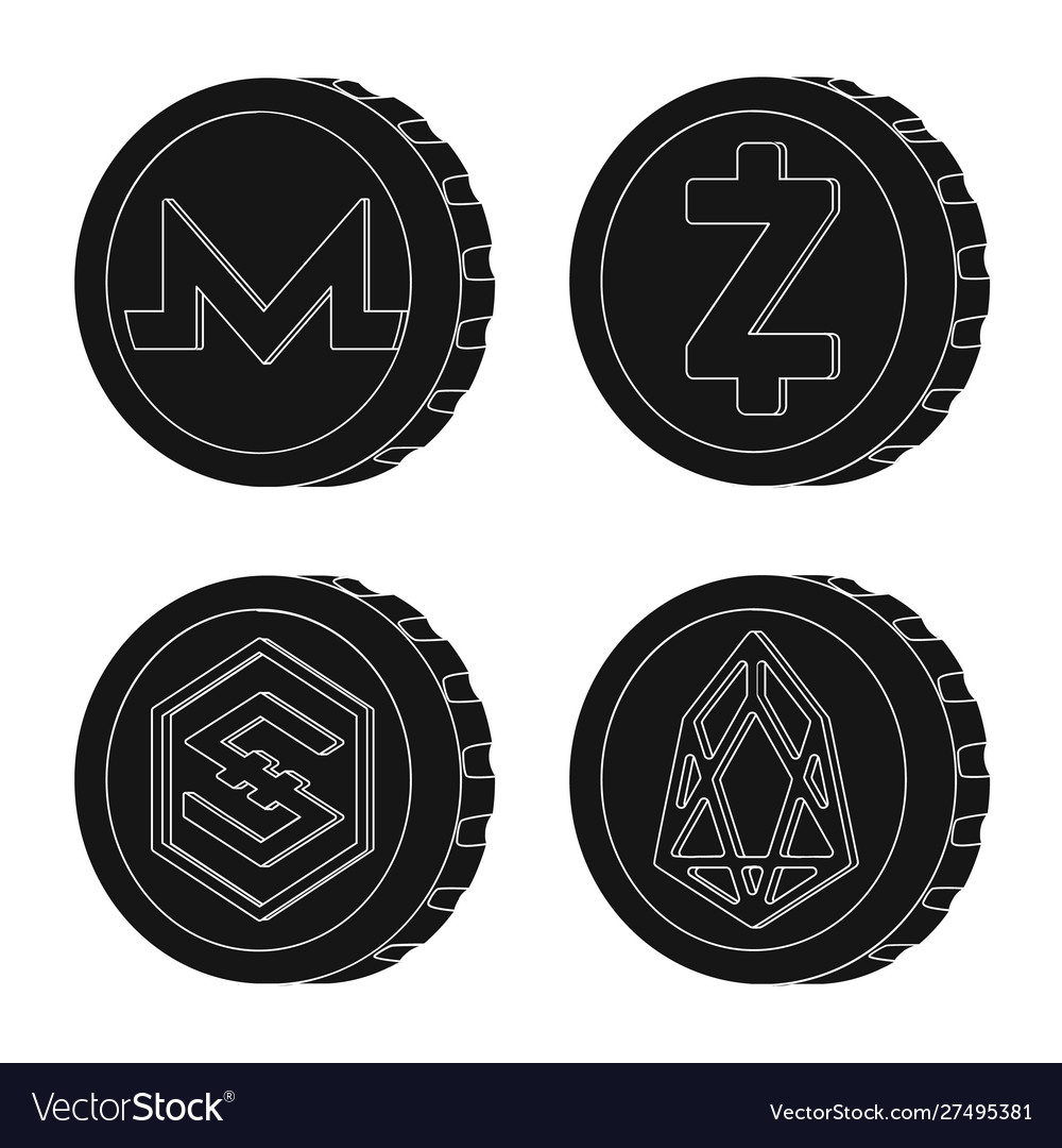 Isolated object cryptocurrency and coin symbol