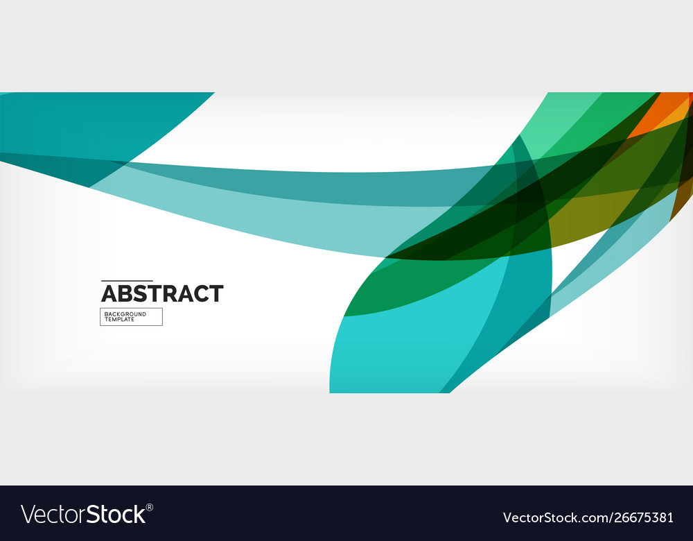 Linear wave web template vector image Linear wave web template