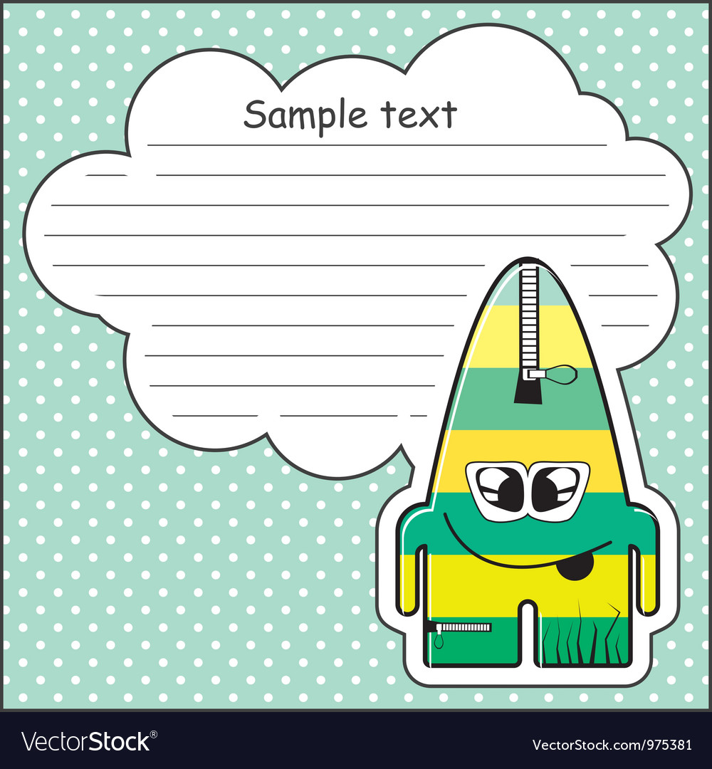 Monster with message cloud