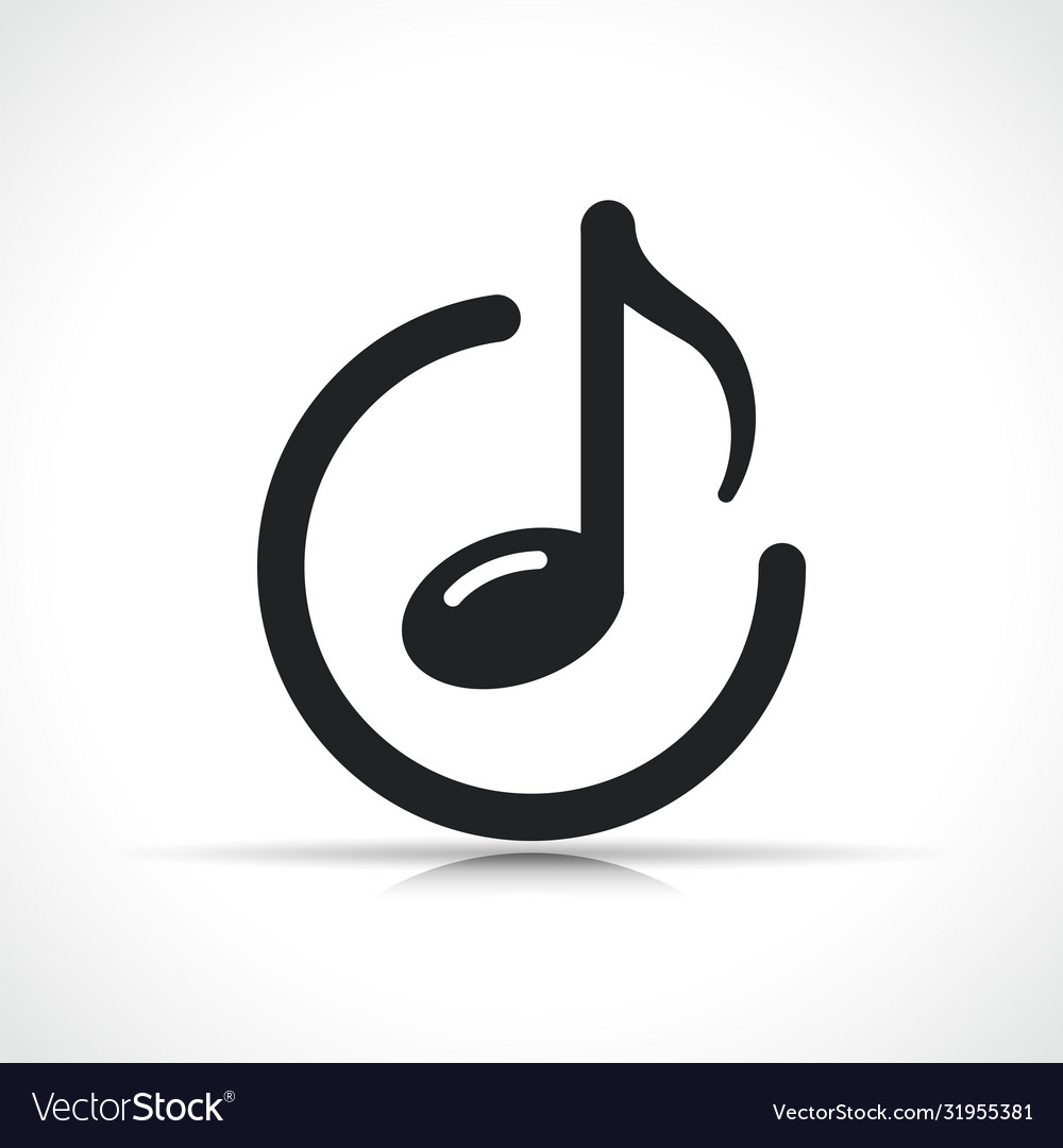 Music note icon symbol Royalty Free Vector Image