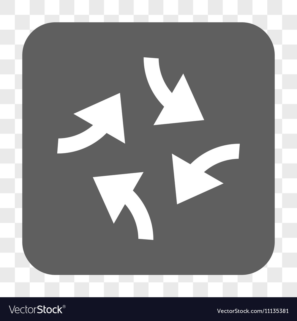 Swirl arrows rounded square button
