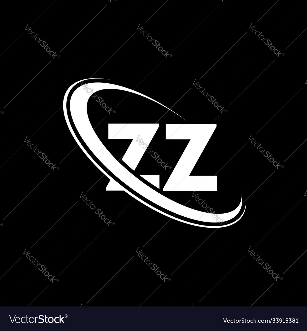 Zz logo z z design white letter zzz z letter Vector Image