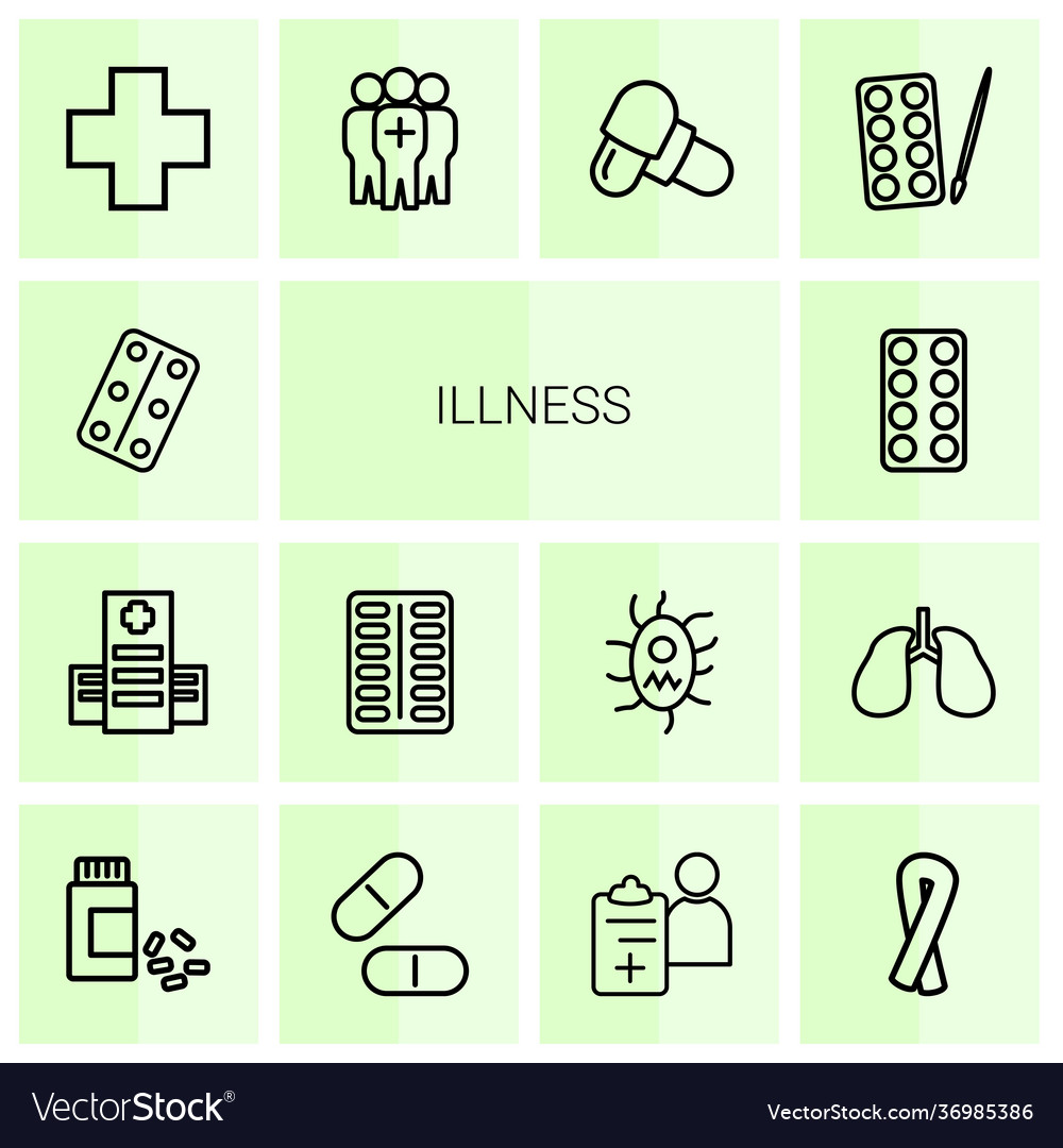 14 illness icons