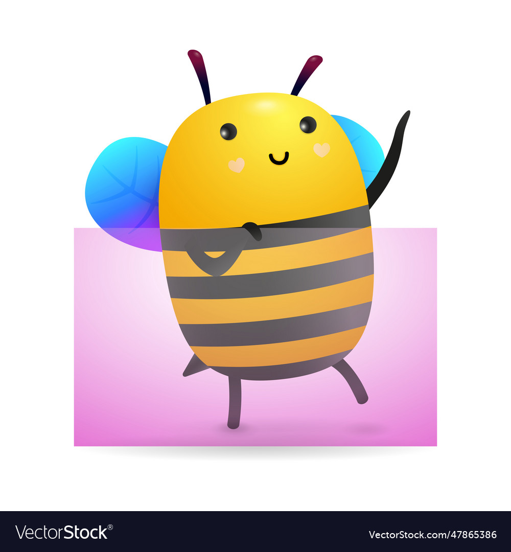 Bee Cartoon Character Set 3 Collection Royalty Free Vector – NBKomputer