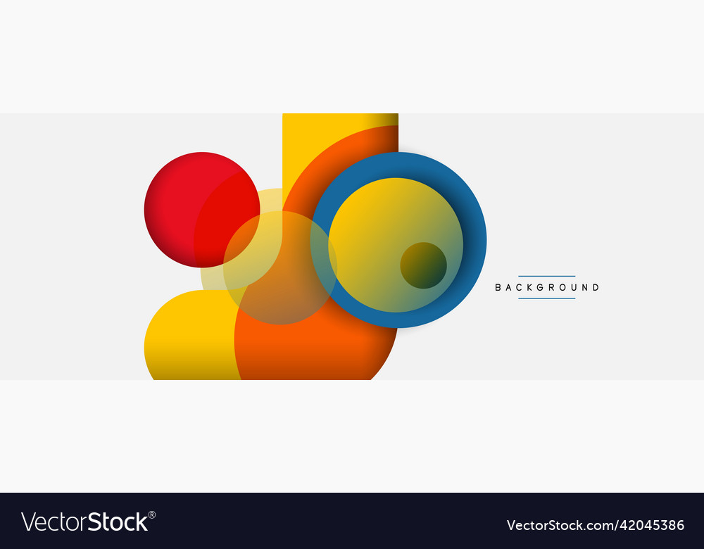 Circle and round shapes abstract background vector image Circle and round shapes abstract background