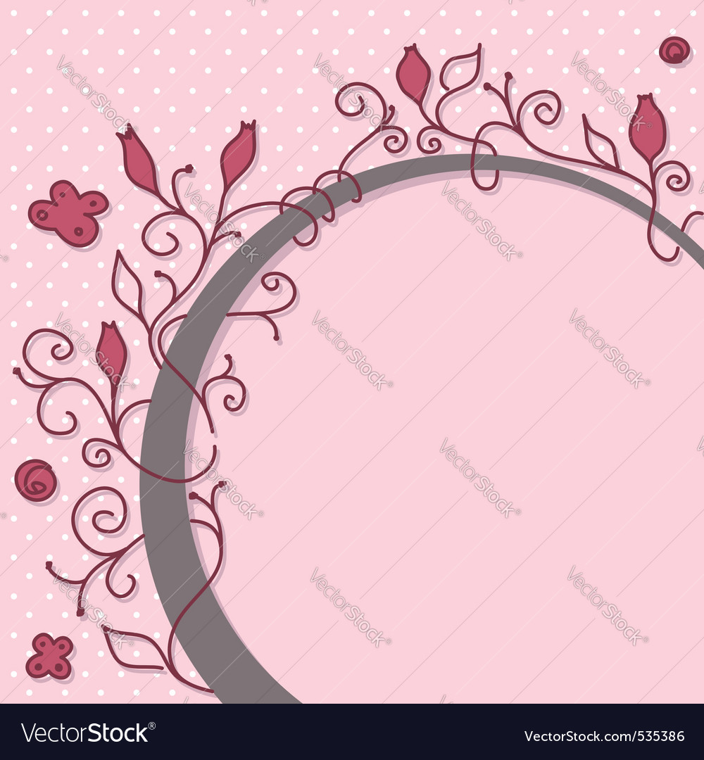 Download Cute girly floral frame Royalty Free Vector Image