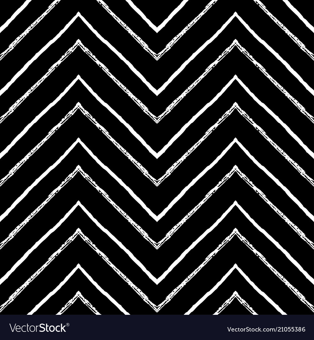 Hand drawn pattern zigzag and stripe line vector image Hand drawn pattern zigzag and stripe line