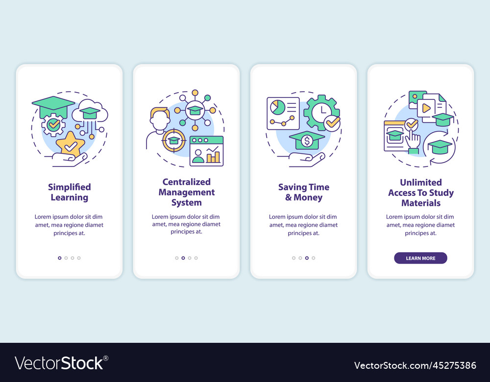 Learning management system benefits onboarding Vector Image
