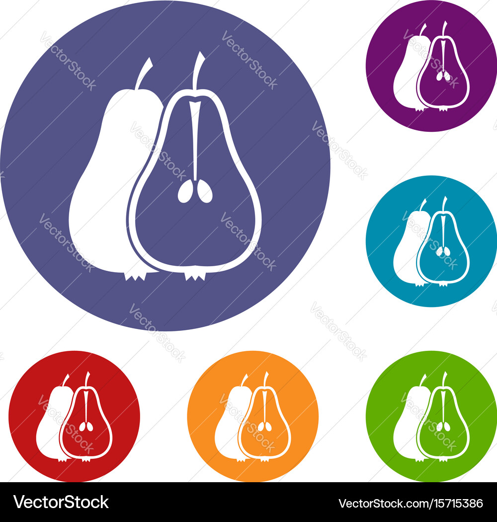 Pear icons set Royalty Free Vector Image - VectorStock