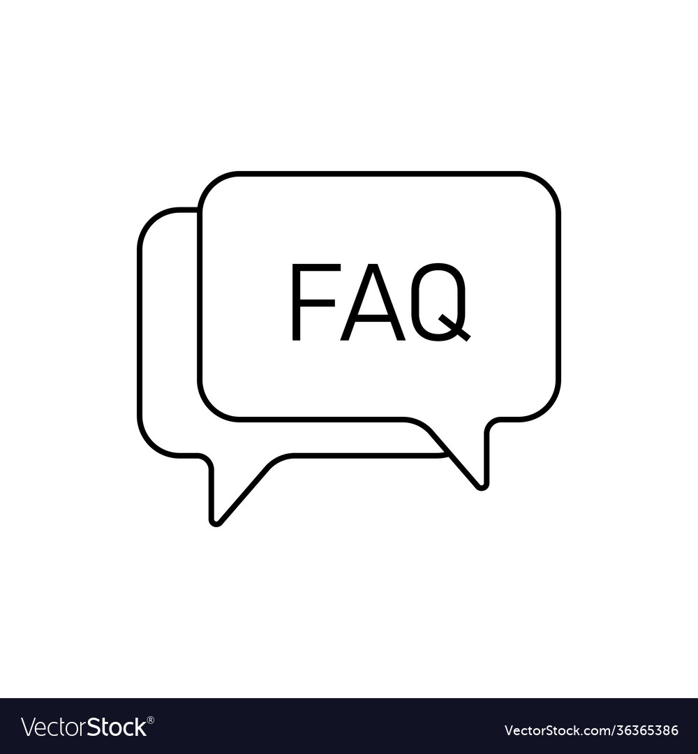 Questions speech bubble icon faq chat symbol vector image Questions speech bubble icon faq chat symbol