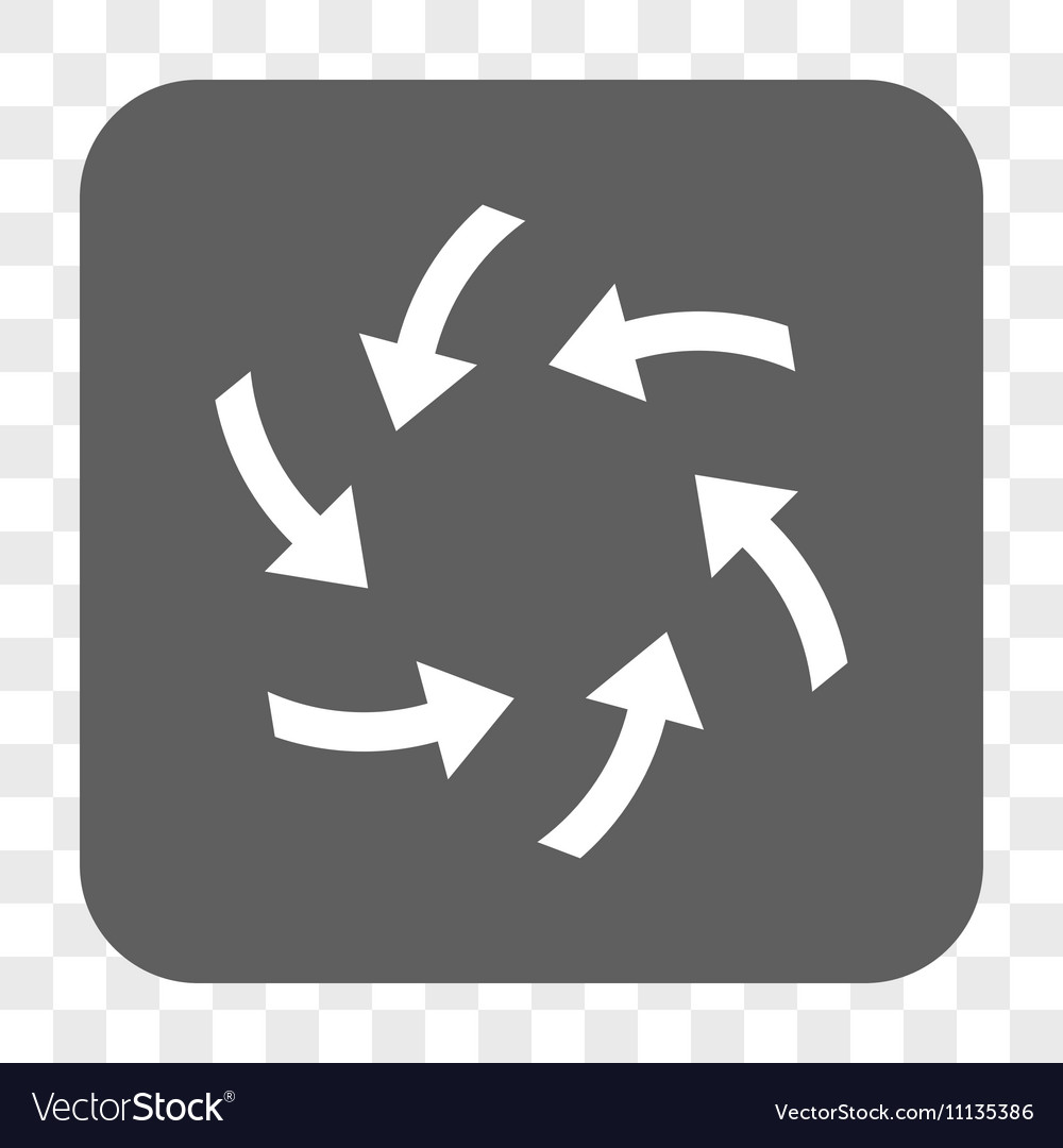 Swirl arrows rounded square button