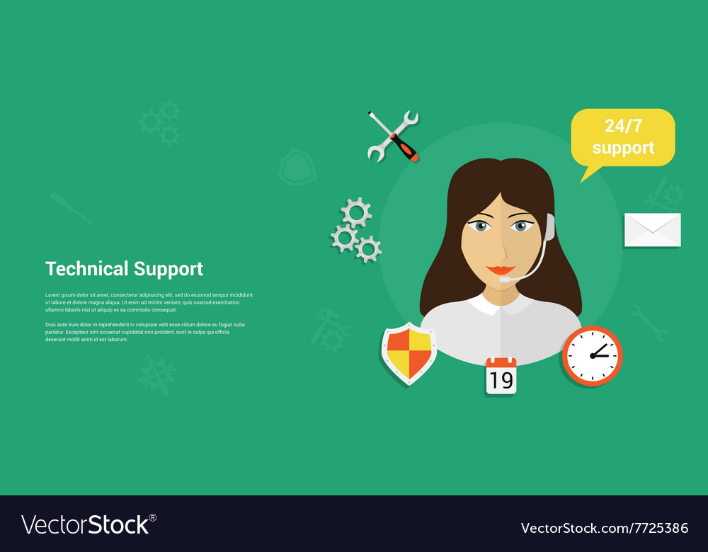 Technical support Royalty Free Vector Image - VectorStock