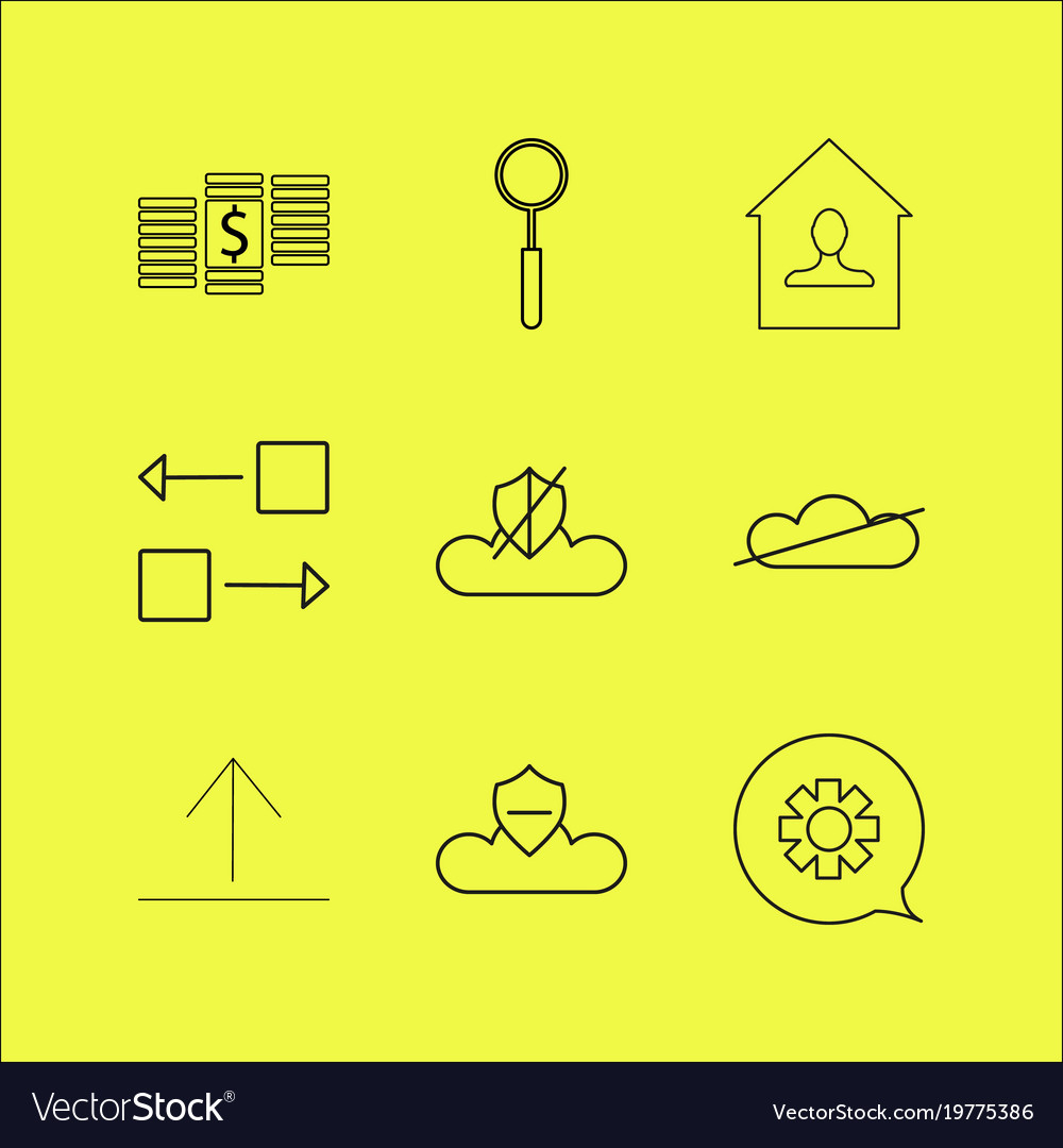 Web linear icon set simple outline icons