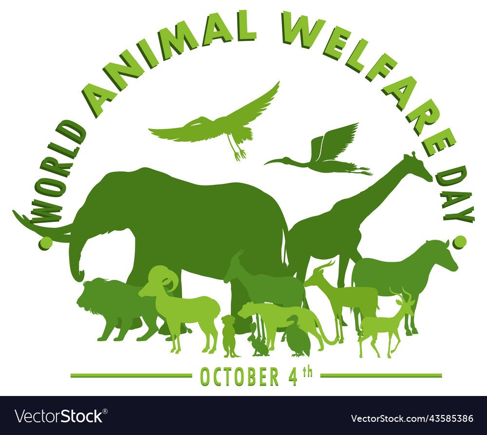 World animal welfare day concept Royalty Free Vector Image World animal welfare day concept Royalty Free Vector Image