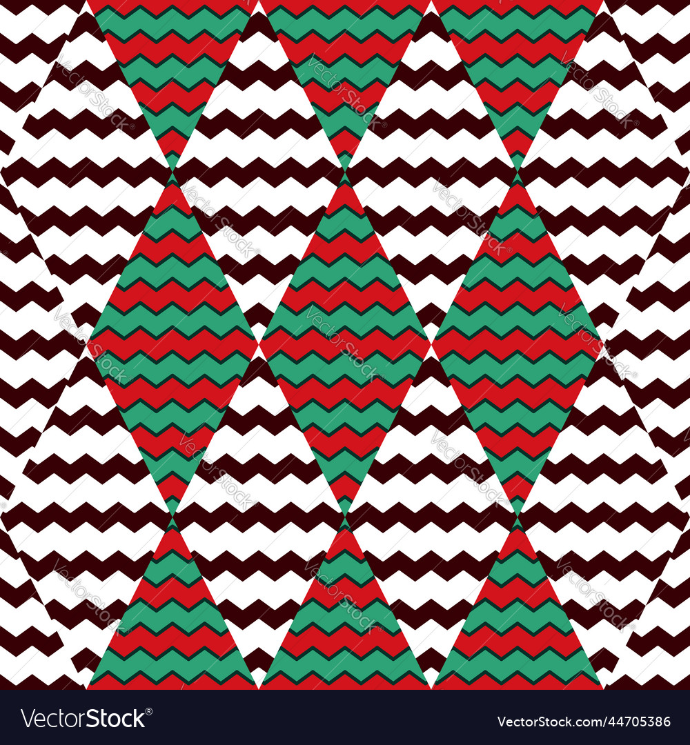 Zig zag wave seamless pattern hand drawn lines vector image Zig zag wave seamless pattern hand drawn lines