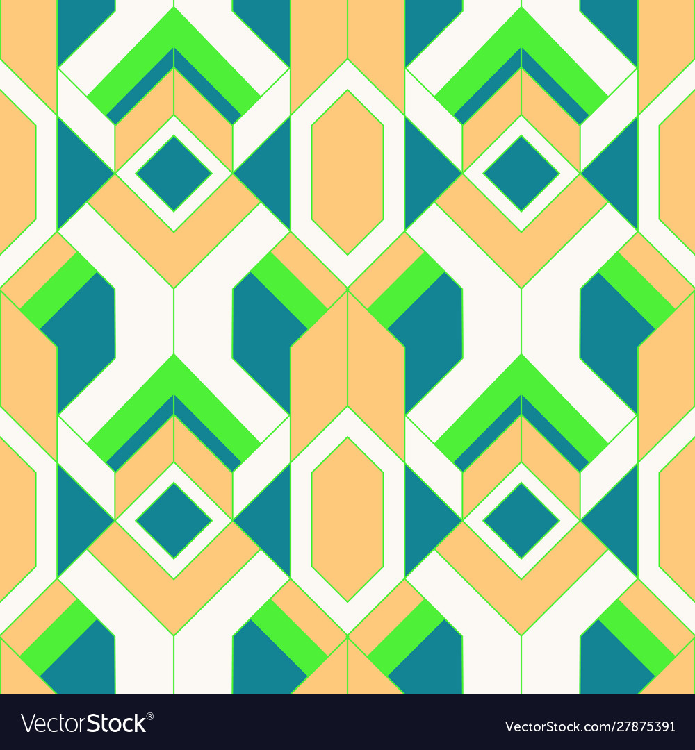 Abstract art deco color seamless pattern Vector Image