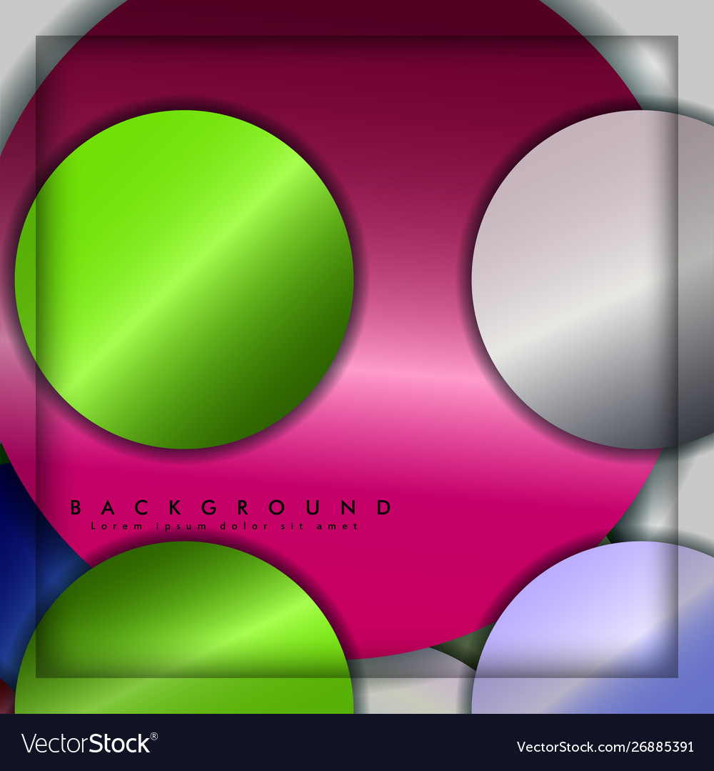 Abstract circle background with color gems Vector Image