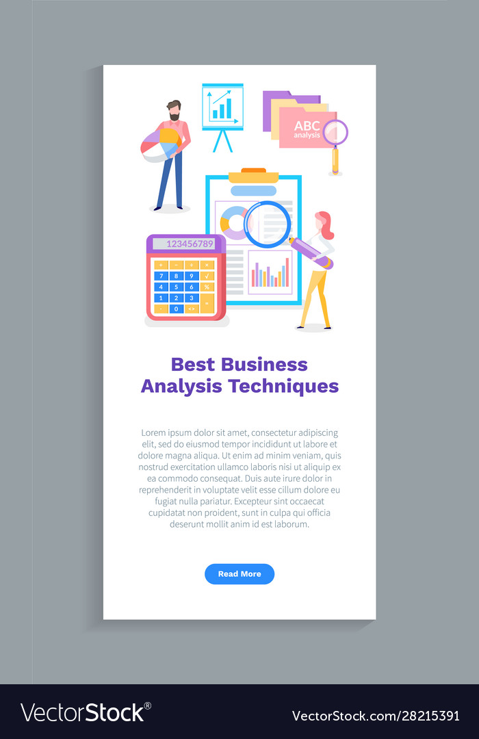 Best business analysis technique website with text vector image Best business analysis technique website with text