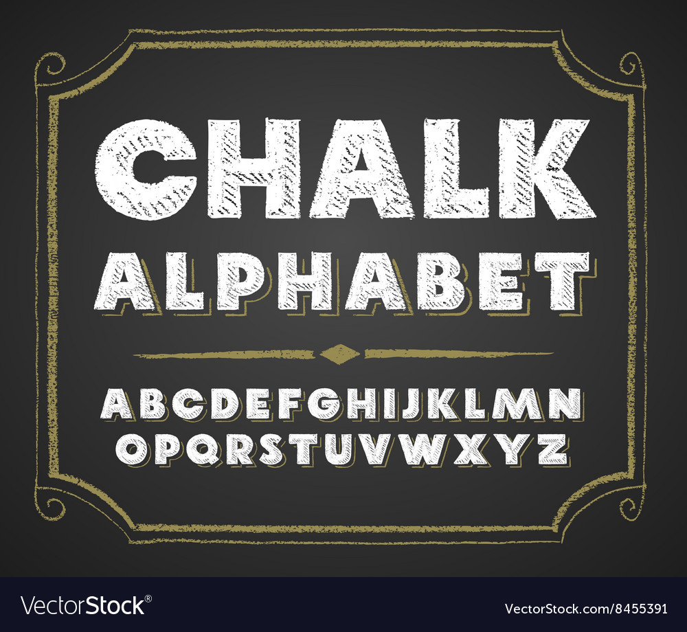 Chalkboard Alphabet Lettering