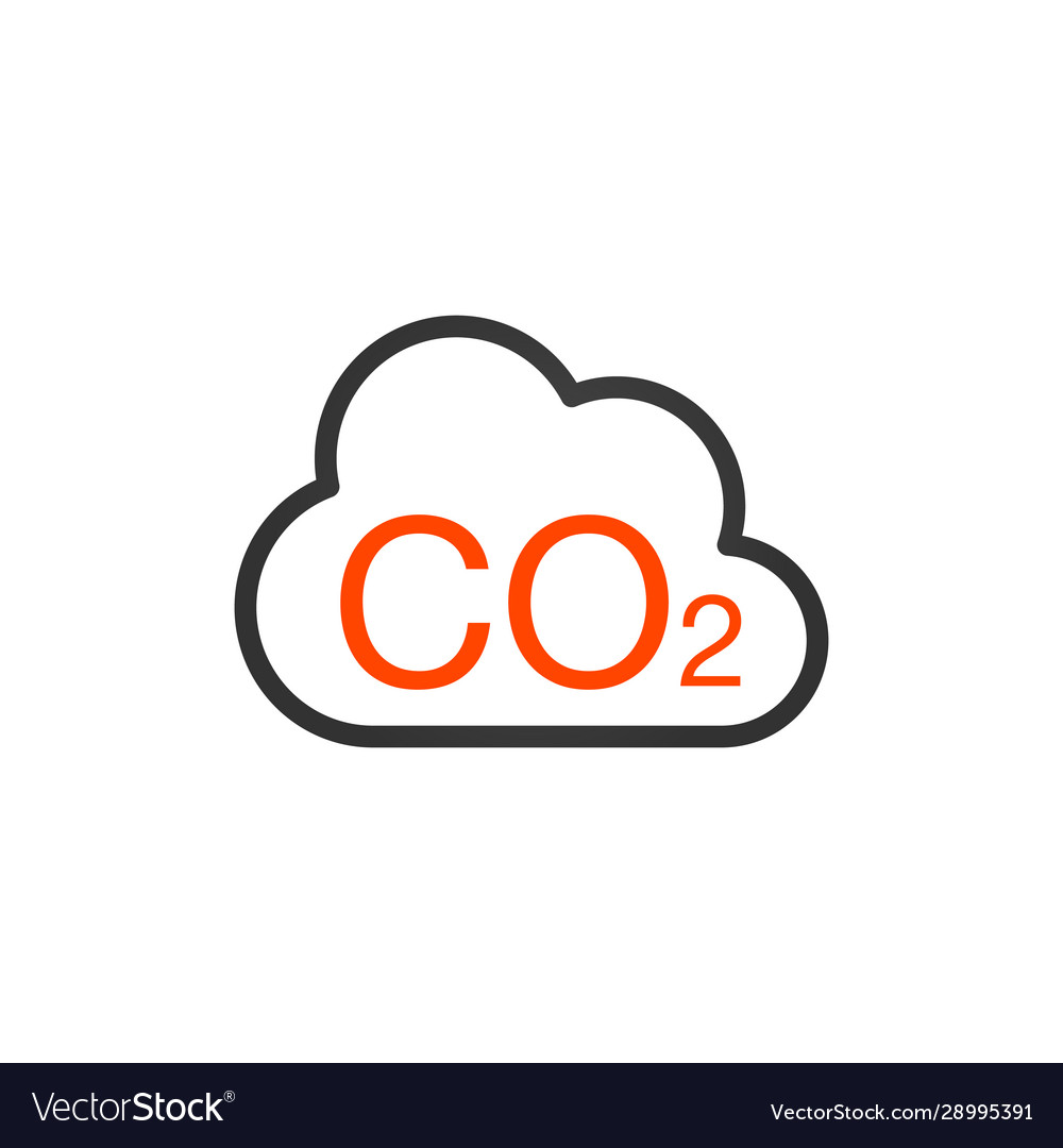 Co2 icon cloud carbon dioxide emissions