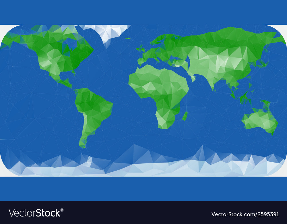 Earth map made with triangles