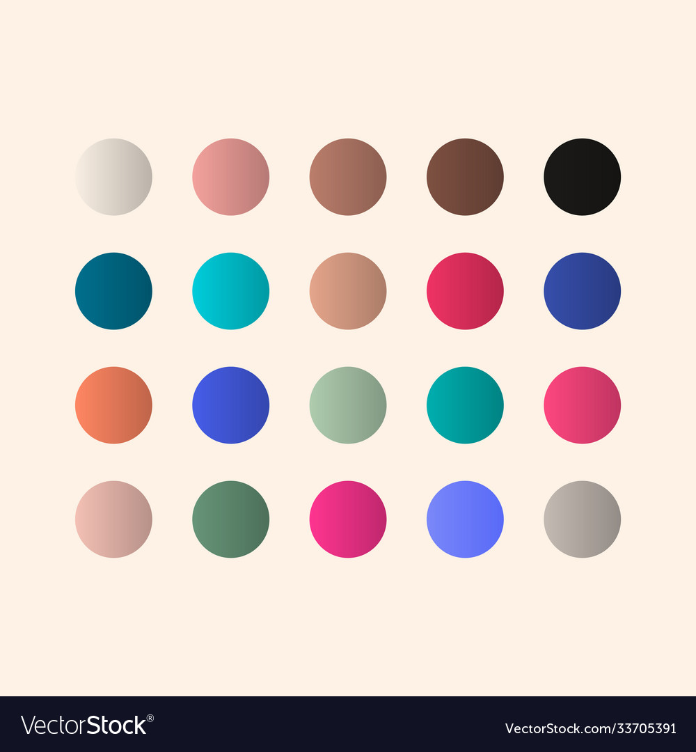 Gradient pallet full color template design vector image Gradient pallet full color template design