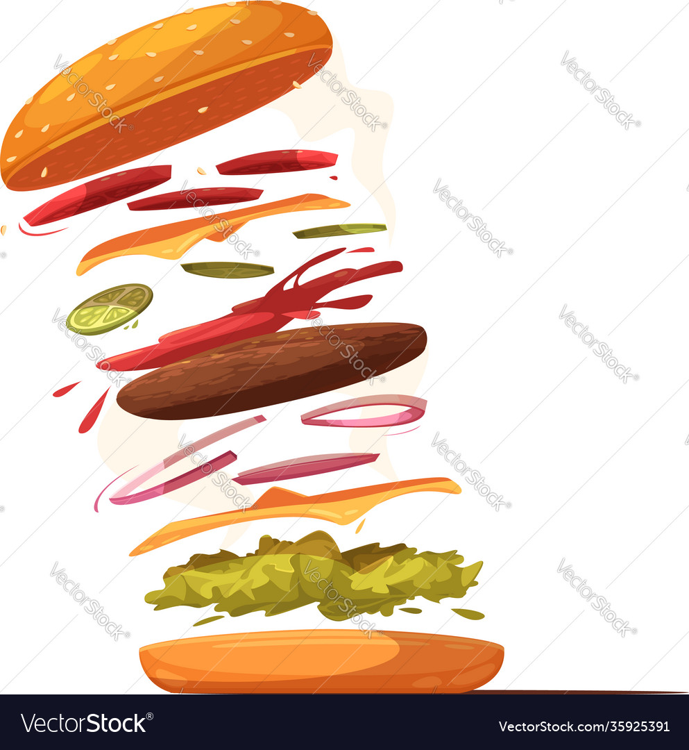 Hamburger ingredients design