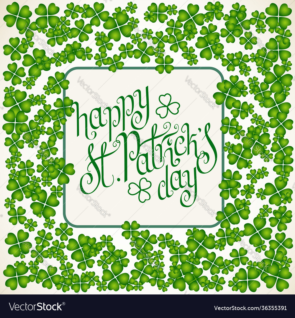 Hand written st patricks day greetings