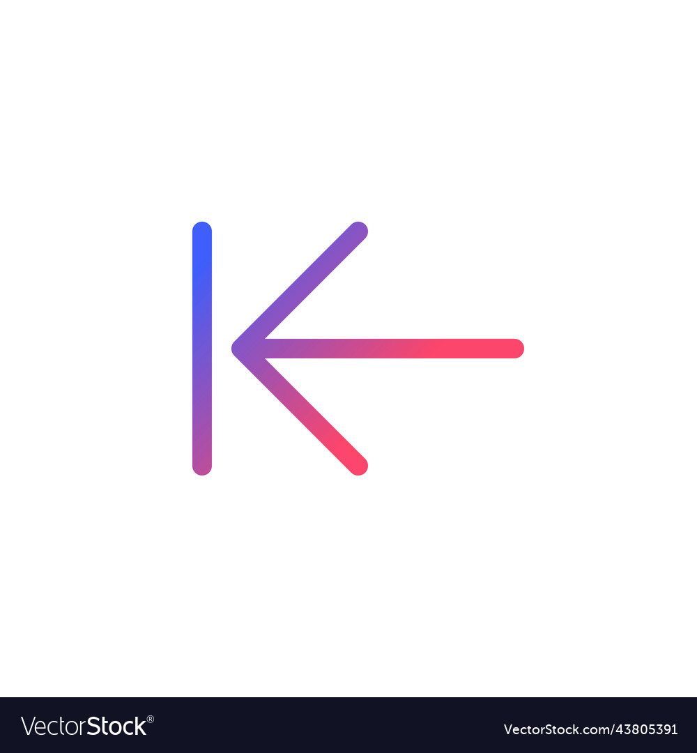 Previous step pixel perfect gradient linear ui vector image Previous step pixel perfect gradient linear ui