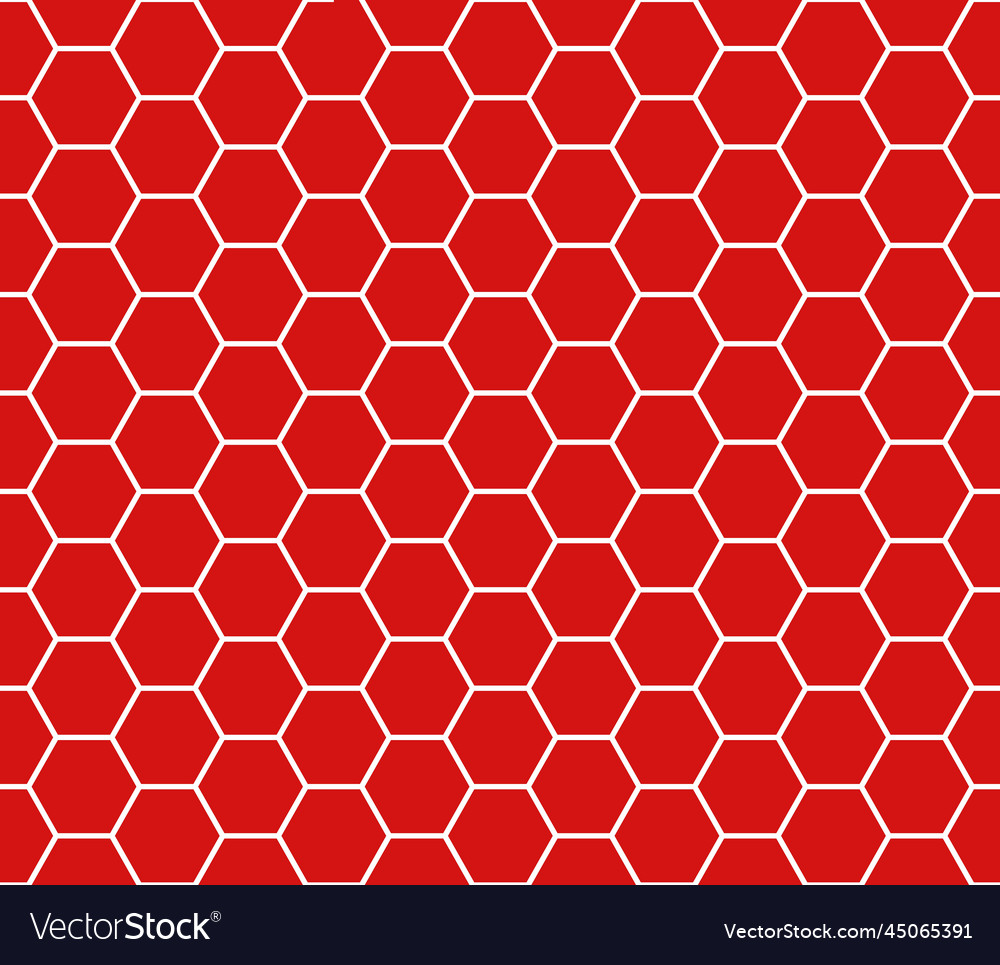 Red seamless honeycomb pattern