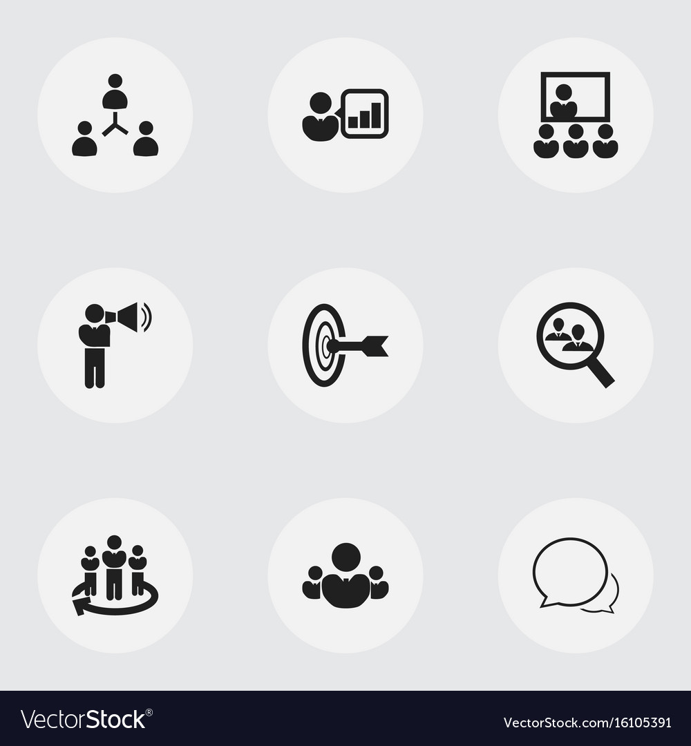 Set of 9 editable team icons includes symbols