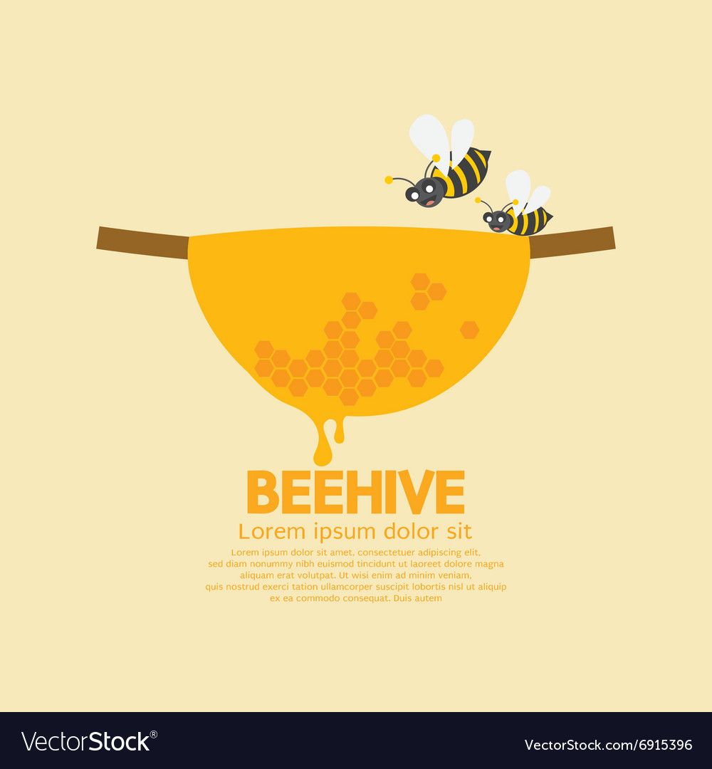 Beehive with bees