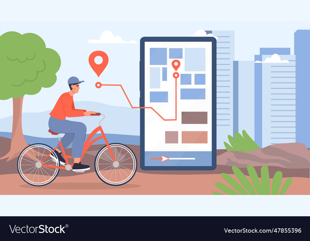 Mobile app with map concept