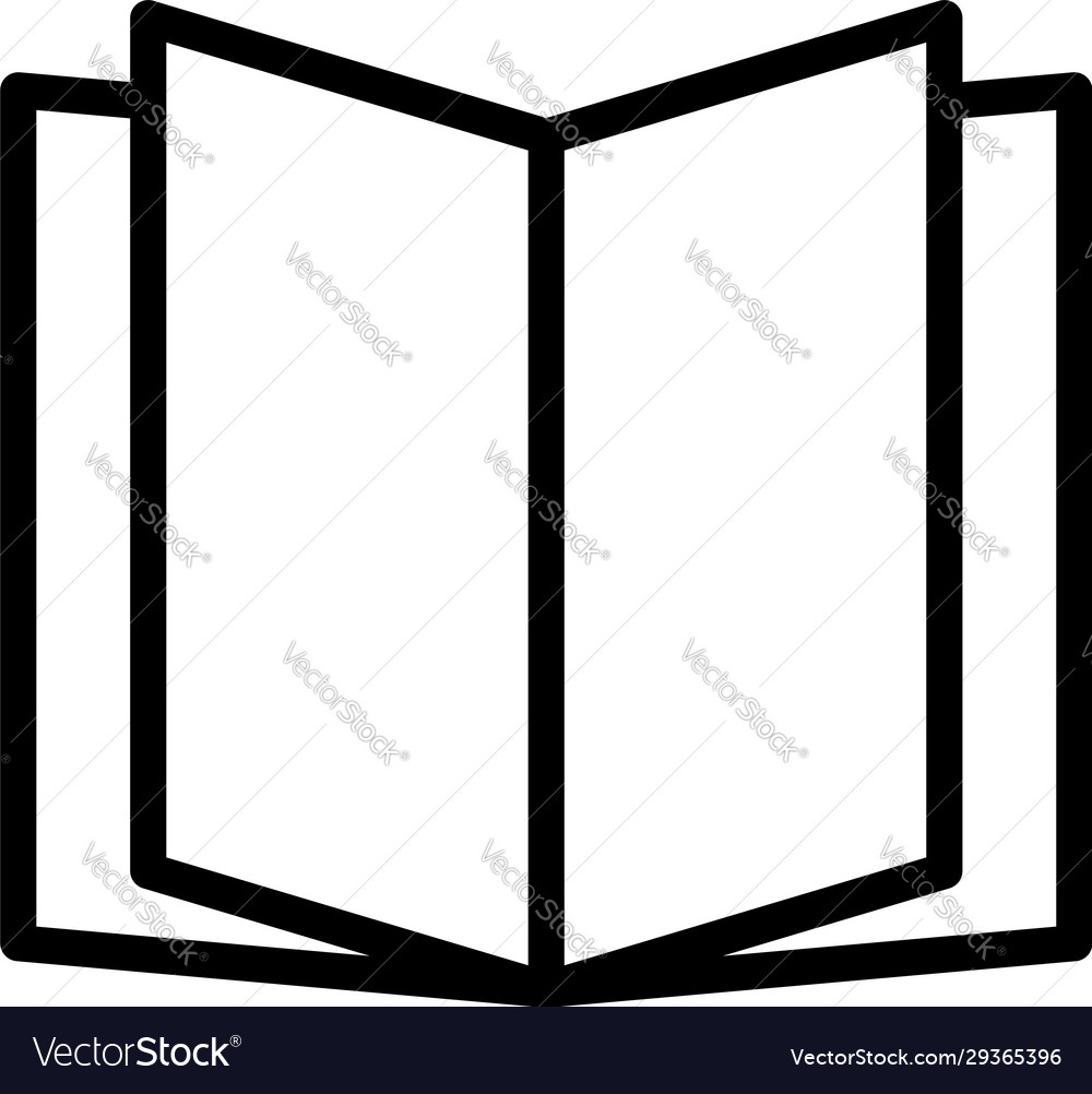 Open catalog icon outline style Royalty Free Vector Image