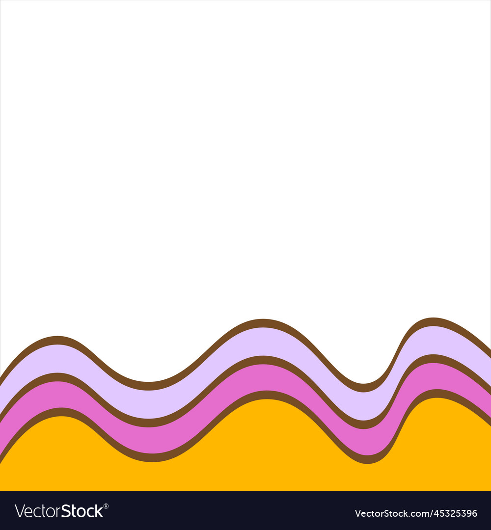 Retro rainbow footer Royalty Free Vector Image