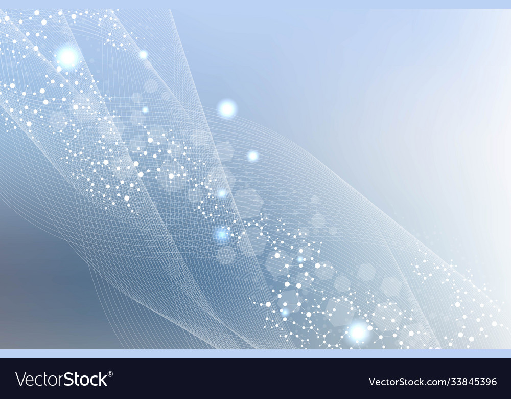 Science network pattern connecting lines and dots vector image Science network pattern connecting lines and dots