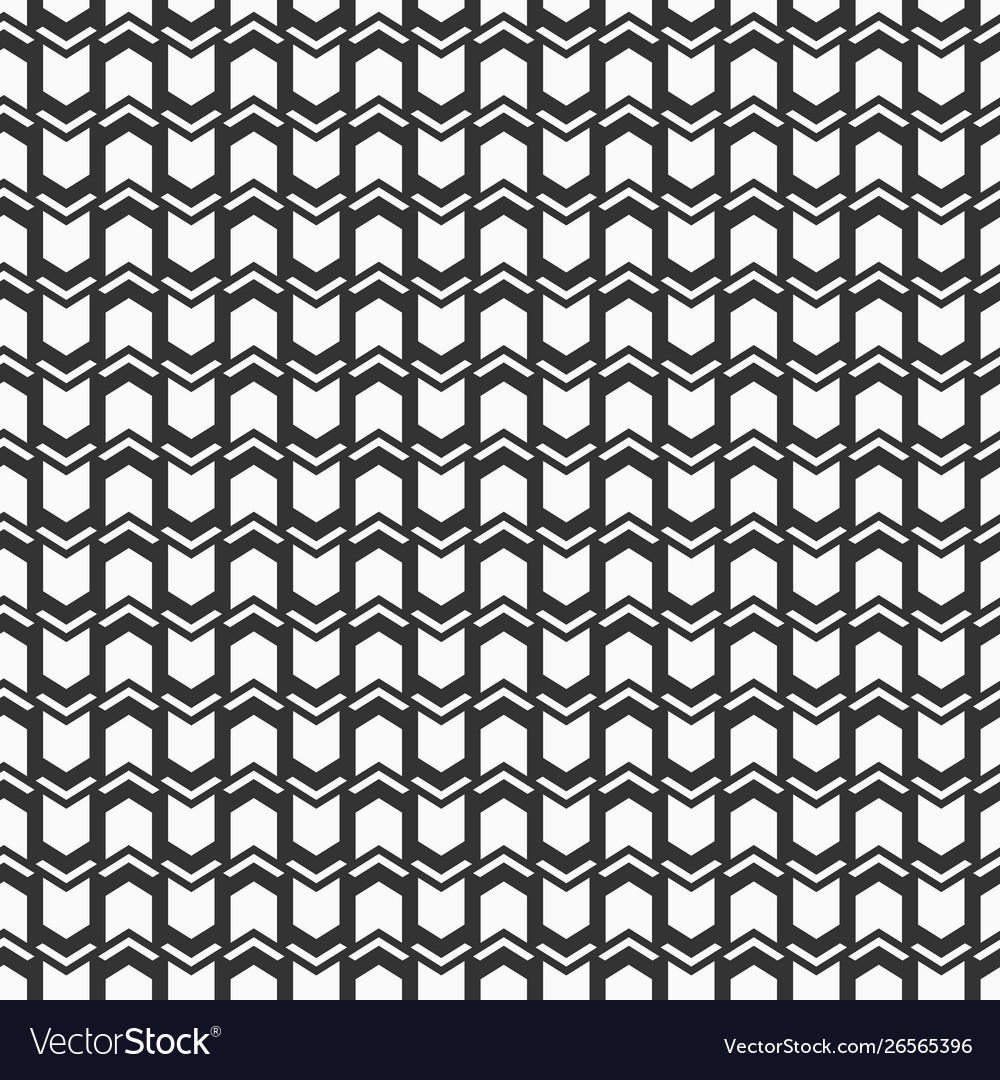 Seamless monochrome pattern with arrows motif vector image Seamless monochrome pattern with arrows motif